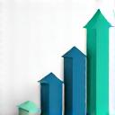 An upward-trending arrow graph representing placement and growth